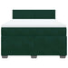 Pat box spring cu saltea, verde închis, 140x200 cm, catifea - WALTI WALTI