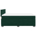 Pat box spring cu saltea, verde închis, 140x200 cm, catifea - WALTI WALTI