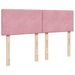 Pat box spring cu saltea, roz, 140x200 cm, catifea - WALTI WALTI