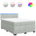Pat box spring cu saltea, gri deschis, 140x200 cm, catifea - WALTI WALTI