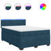 Pat box spring cu saltea, albastru, 140x200 cm, catifea - WALTI WALTI
