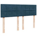 Pat box spring cu saltea, albastru, 140x200 cm, catifea - WALTI WALTI