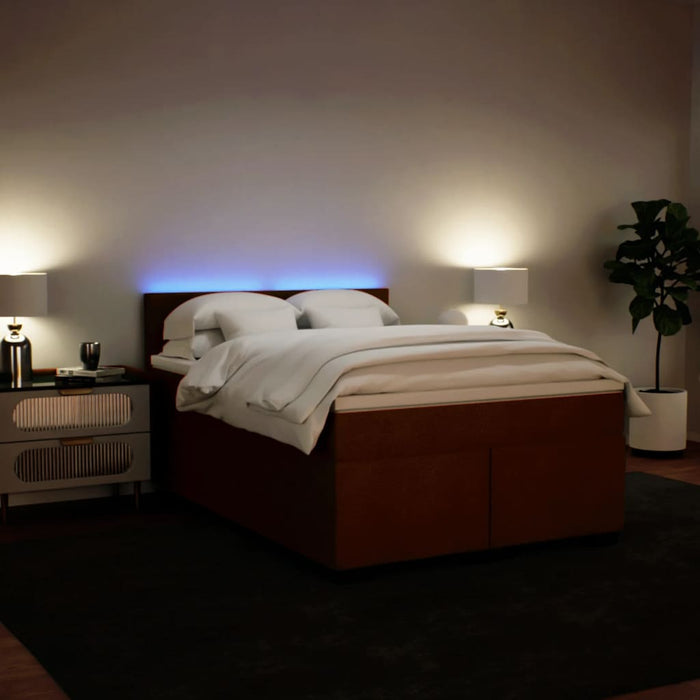 Pat box spring cu saltea, roz, 140x200 cm, catifea - WALTI WALTI