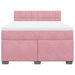Pat box spring cu saltea, roz, 140x200 cm, catifea - WALTI WALTI