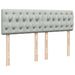 Pat box spring cu saltea, gri deschis, 140x200 cm, catifea - WALTI WALTI
