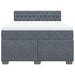 Pat box spring cu saltea, gri închis, 140x200 cm, catifea - WALTI WALTI