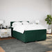 Pat box spring cu saltea, verde închis, 140x200 cm, catifea - WALTI WALTI