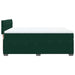 Pat box spring cu saltea, verde închis, 140x200 cm, catifea - WALTI WALTI