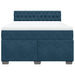 Pat box spring cu saltea, albastru, 140x200 cm, catifea - WALTI WALTI