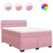 Pat box spring cu saltea, roz, 140x200 cm, catifea - WALTI WALTI