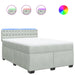 Pat box spring cu saltea, gri deschis, 140x200 cm, catifea - WALTI WALTI