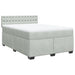 Pat box spring cu saltea, gri deschis, 140x200 cm, catifea - WALTI WALTI