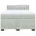 Pat box spring cu saltea, gri deschis, 140x200 cm, catifea - WALTI WALTI