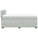 Pat box spring cu saltea, gri deschis, 140x200 cm, catifea - WALTI WALTI