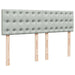 Pat box spring cu saltea, gri deschis, 140x200 cm, catifea - WALTI WALTI