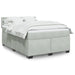 Pat box spring cu saltea, gri deschis, 140x200 cm, catifea - WALTI WALTI