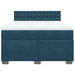 Pat box spring cu saltea, albastru, 140x200 cm, catifea - WALTI WALTI