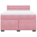 Pat box spring cu saltea, roz, 140x200 cm, catifea - WALTI WALTI