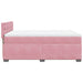 Pat box spring cu saltea, roz, 140x200 cm, catifea - WALTI WALTI