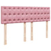 Pat box spring cu saltea, roz, 140x200 cm, catifea - WALTI WALTI