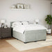 Pat box spring cu saltea, gri deschis, 160x200 cm, catifea - WALTI WALTI