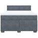 Pat box spring cu saltea, gri închis, 160x200 cm, catifea - WALTI WALTI