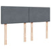 Pat box spring cu saltea, gri închis, 160x200 cm, catifea - WALTI WALTI