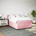 Pat box spring cu saltea, roz, 160x200 cm, catifea - WALTI WALTI