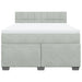 Pat box spring cu saltea, gri deschis, 160x200 cm, catifea - WALTI WALTI