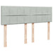 Pat box spring cu saltea, gri deschis, 160x200 cm, catifea - WALTI WALTI