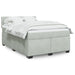 Pat box spring cu saltea, gri deschis, 160x200 cm, catifea - WALTI WALTI