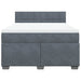 Pat box spring cu saltea, gri închis, 160x200 cm, catifea - WALTI WALTI