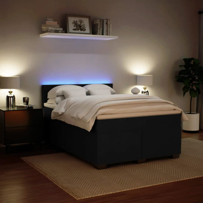 Pat box spring cu saltea, negru, 160x200 cm, catifea - WALTI WALTI