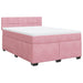 Pat box spring cu saltea, roz, 160x200 cm, catifea - WALTI WALTI