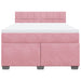 Pat box spring cu saltea, roz, 160x200 cm, catifea - WALTI WALTI
