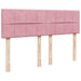 Pat box spring cu saltea, roz, 160x200 cm, catifea - WALTI WALTI