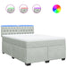 Pat box spring cu saltea, gri deschis, 160x200 cm, catifea - WALTI WALTI