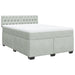Pat box spring cu saltea, gri deschis, 160x200 cm, catifea - WALTI WALTI