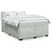 Pat box spring cu saltea, gri deschis, 160x200 cm, catifea - WALTI WALTI