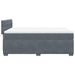 Pat box spring cu saltea, gri închis, 160x200 cm, catifea - WALTI WALTI