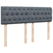 Pat box spring cu saltea, gri închis, 160x200 cm, catifea - WALTI WALTI