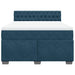 Pat box spring cu saltea, albastru, 160x200 cm, catifea - WALTI WALTI