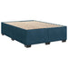 Pat box spring cu saltea, albastru, 160x200 cm, catifea - WALTI WALTI