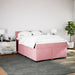 Pat box spring cu saltea, roz, 160x200 cm, catifea - WALTI WALTI