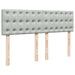 Pat box spring cu saltea, gri deschis, 160x200 cm, catifea - WALTI WALTI