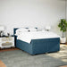 Pat box spring cu saltea, albastru, 160x200 cm, catifea - WALTI WALTI