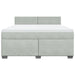 Pat box spring cu saltea, gri deschis, 180x200 cm, catifea - WALTI WALTI