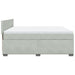 Pat box spring cu saltea, gri deschis, 180x200 cm, catifea - WALTI WALTI