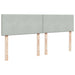 Pat box spring cu saltea, gri deschis, 180x200 cm, catifea - WALTI WALTI