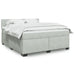 Pat box spring cu saltea, gri deschis, 180x200 cm, catifea - WALTI WALTI